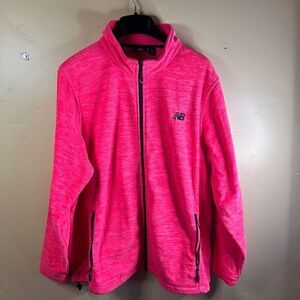 New Balance Womens Pink Fleece Jacket Size 2X Outdoor Active Jacket‎